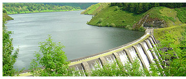 Clywedog Dam near Llanidloes in mid Wales